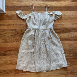 Lilly Pulitzer Gold Kariana Silk Dress Size 4